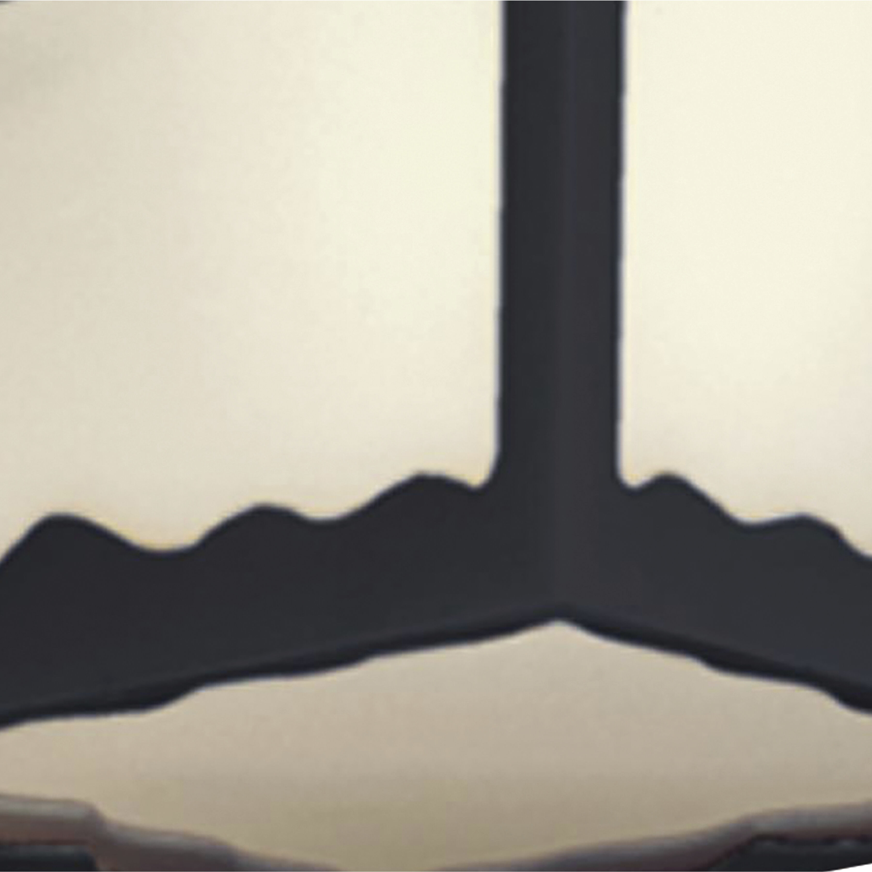 Wavy 1 Light 8 inch Black Outdoor Flush Mount