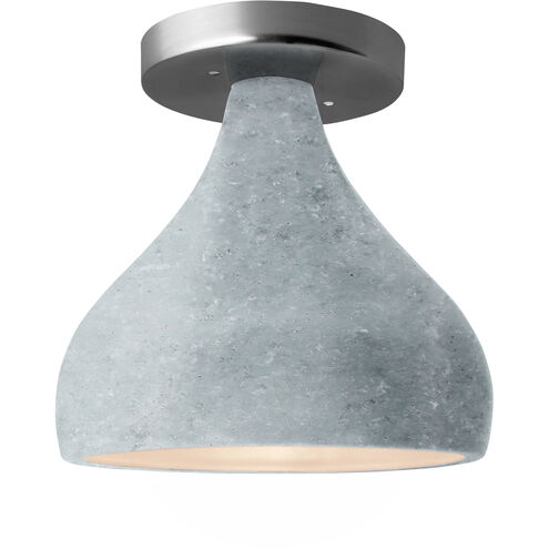 Radiance LED 8.5 inch Brushed Nickel and Concrete Semi-Flush Ceiling Light