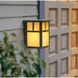 Mission 1 Light 7.25 inch Rustic Brown Outdoor Wall Mount in Gold White Iridescent, T-Bar Overlay