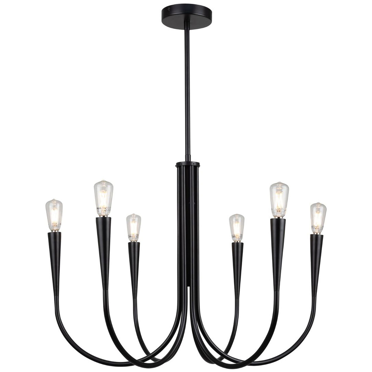 Bronte LED 24.5 inch Black Chandelier Ceiling Light