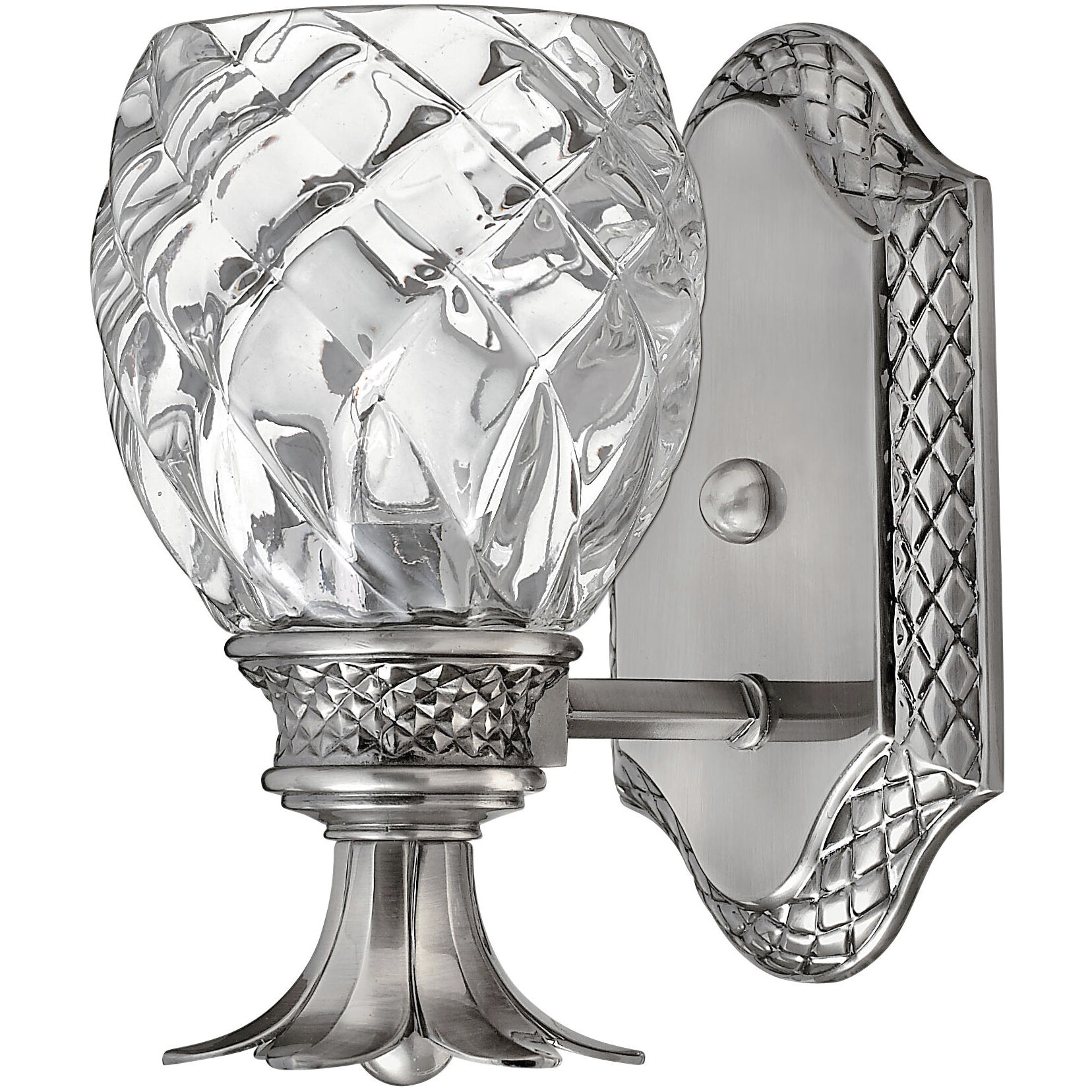 Plantation 1 Light 6.5 inch Polished Antique Nickel Vanity Light Wall Light