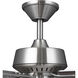 Drift 32 inch Brushed Nickel with Silver/Driftwood Blades Ceiling Fan