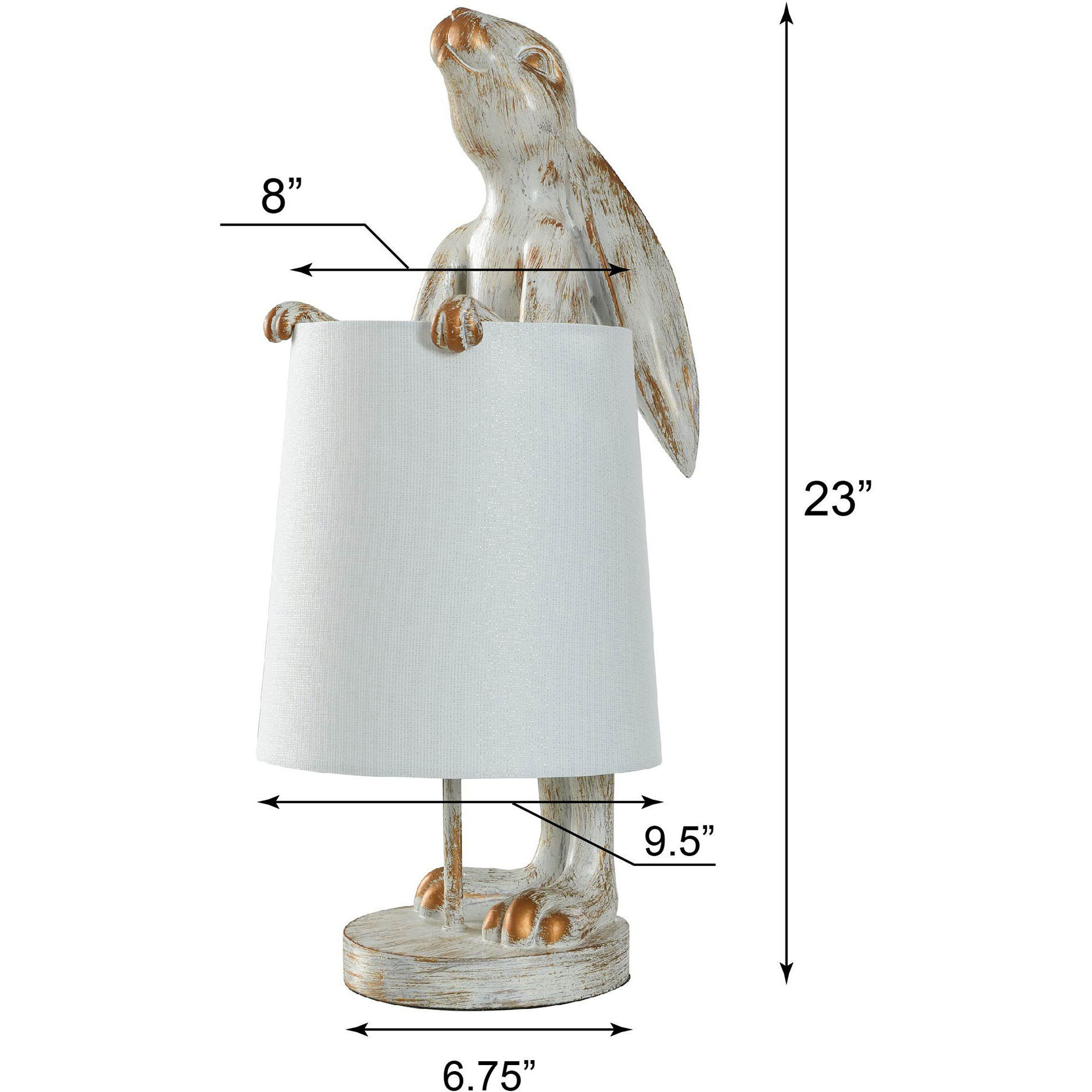 Malta 23 inch 60.00 watt White Table Lamp Portable Light