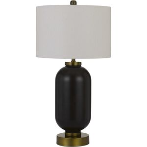Sycamore 34 inch 150 watt Antique Brass with Black Table Lamp Portable Light
