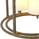 Montrost 4 Light 28.87 inch Vintage Brass and White Shades Pendant Ceiling Light
