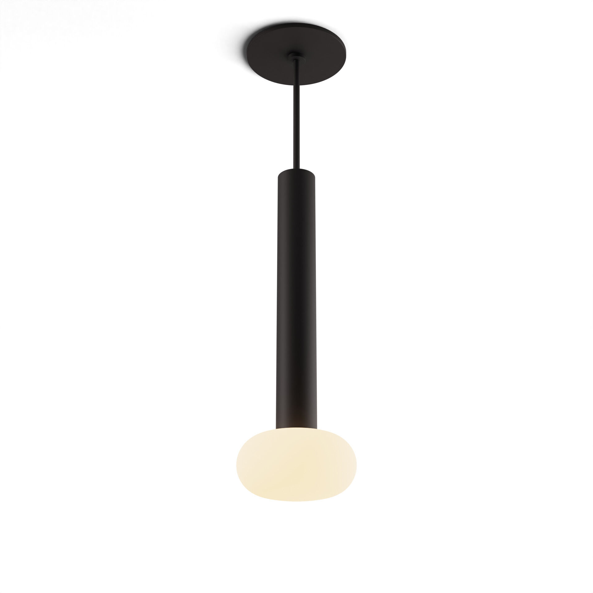 Combi LED 5 inch Matte Black Pendant Ceiling Light, Suspension / Flush Mount 2-in-1