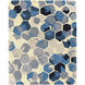 Rivera 120 X 96 inch Navy/Gray/Cream/Ink Blue/Blue Handmade Rug, Polyester