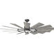 Prairie 62 inch Aged Pewter with Distressed Grey Weathered Oak Blades Ceiling Fan