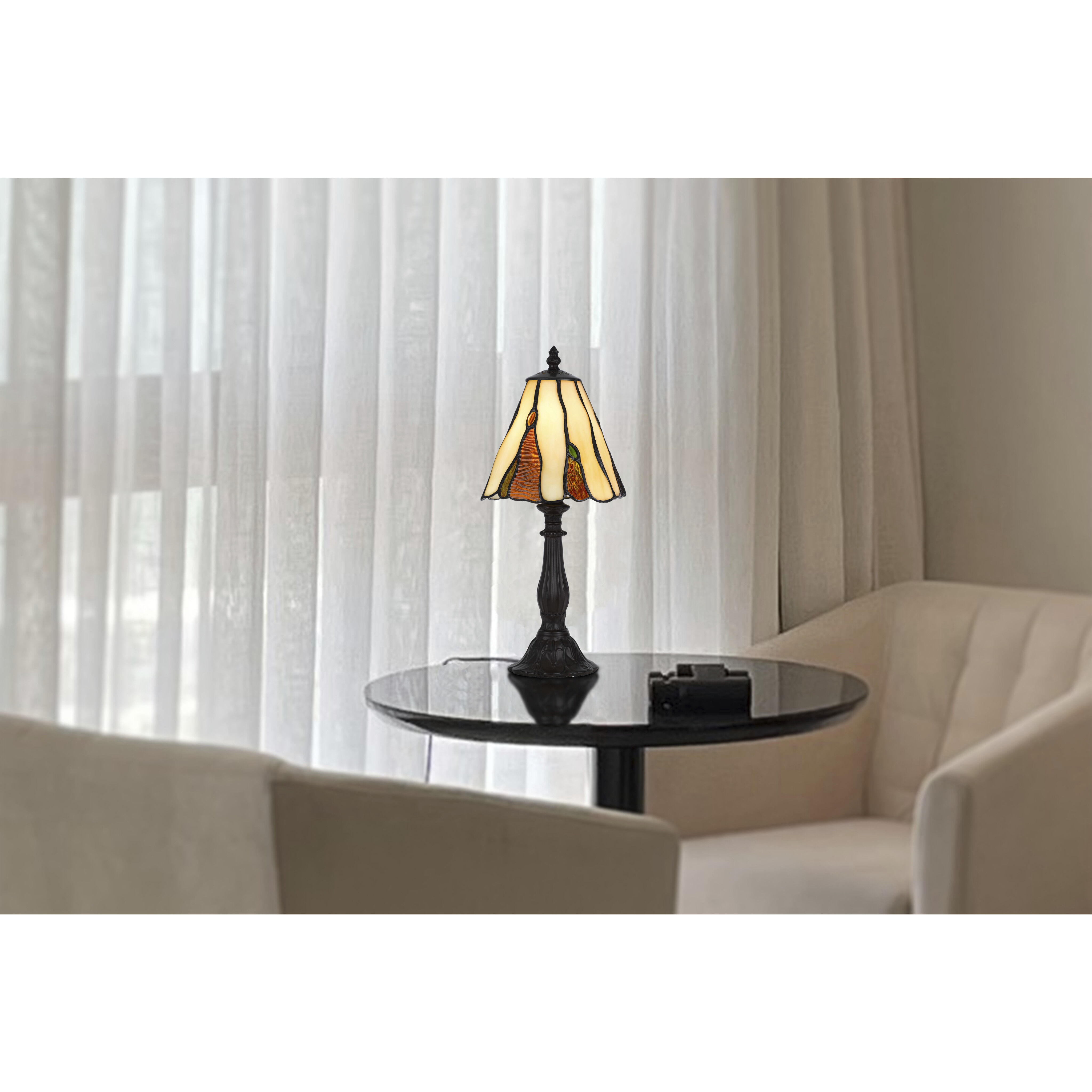 3116 Tiffany 14 inch 40.00 watt Dark Bronze Accent Lamp Portable Light