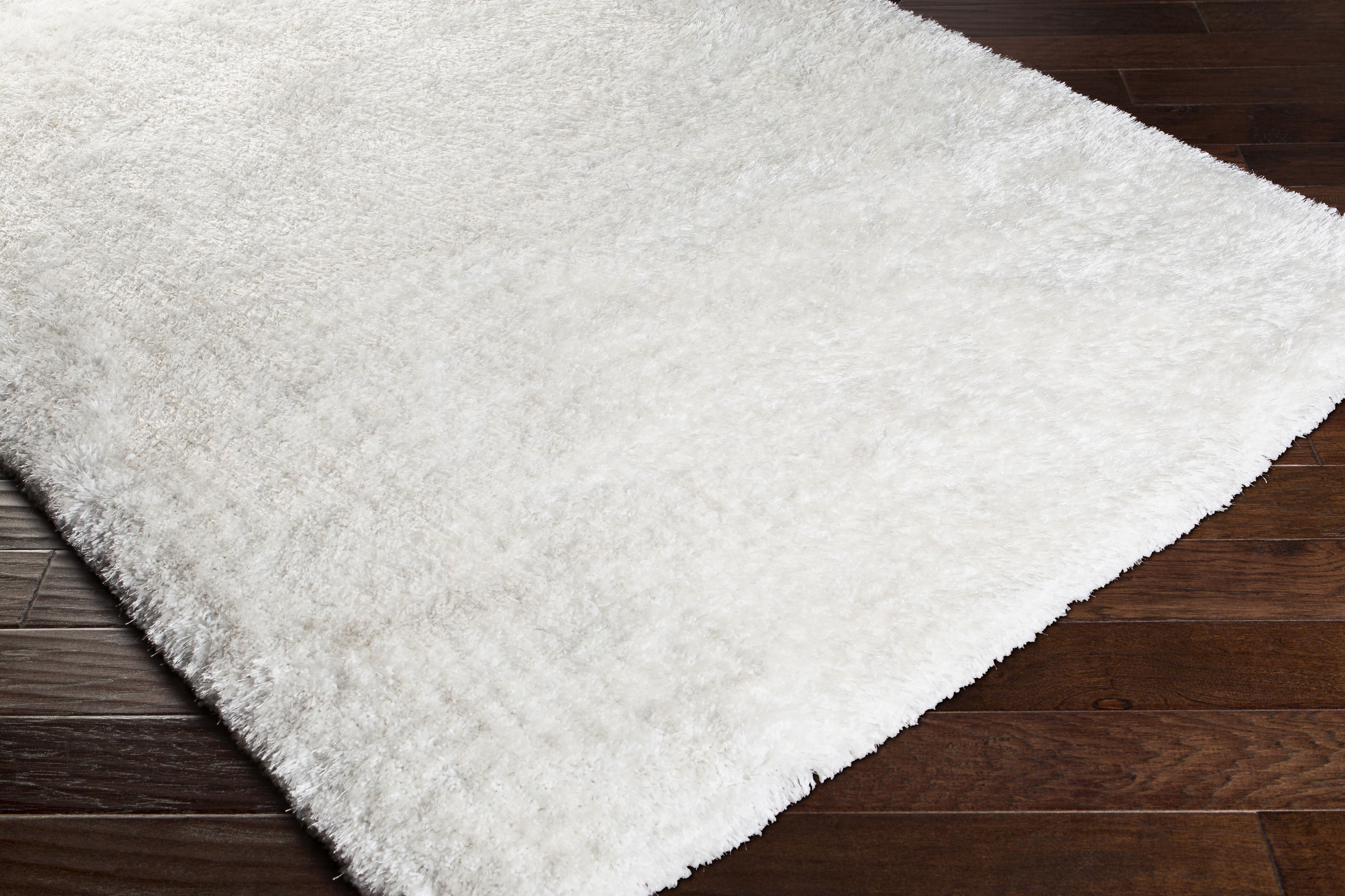 Grizzly 108 X 72 inch White Handmade Rug in 6 x 9, Rectangle