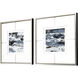 Imprint Blue and Black and Metallic Framed Art