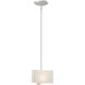 Exos Delta 1 Light 8 inch Vintage Platinum Mini Pendant Ceiling Light in White Art