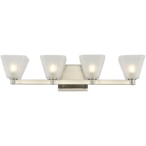 Weston LED 5 inch Glazed Nickel Bath Vanity Wall Light
