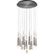 Meteor 16 Light 26 inch Brushed Aluminum Chandelier Ceiling Light
