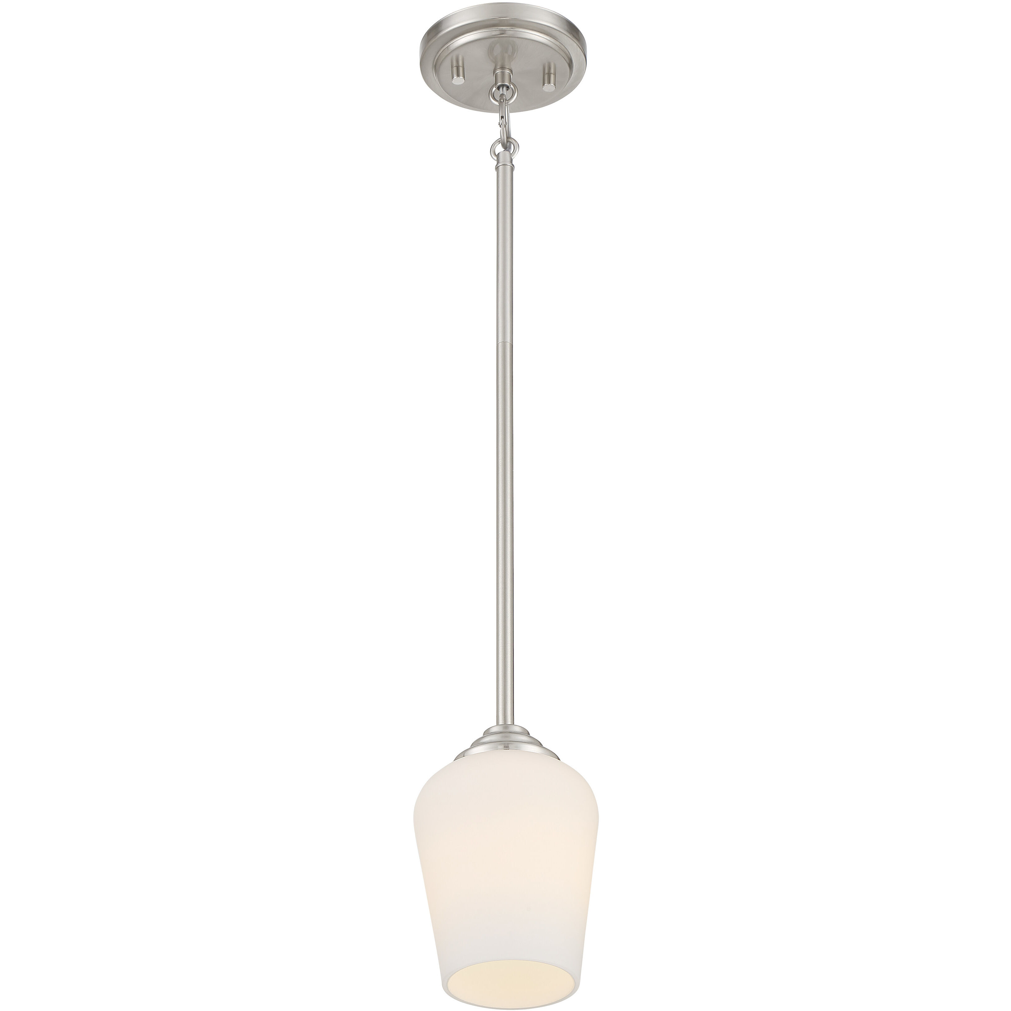Shyloh 1 Light 4.88 inch Brushed Nickel Pendant / Semi Flush Ceiling Light