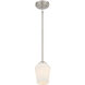 Shyloh 1 Light 4.88 inch Brushed Nickel Pendant / Semi Flush Ceiling Light