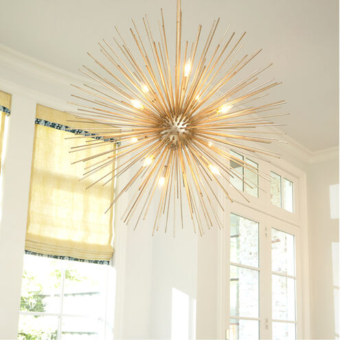 Electra 10 Light 35 inch Gold Leaf Pendant Ceiling Light