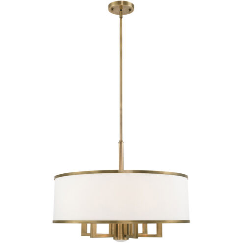 Park Ridge 7 Light 24 inch Antique Brass Pendant Chandelier Ceiling Light
