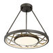 Tribeca LED 24 inch Smoked Iron And Soft Brass Pendant Ceiling Light