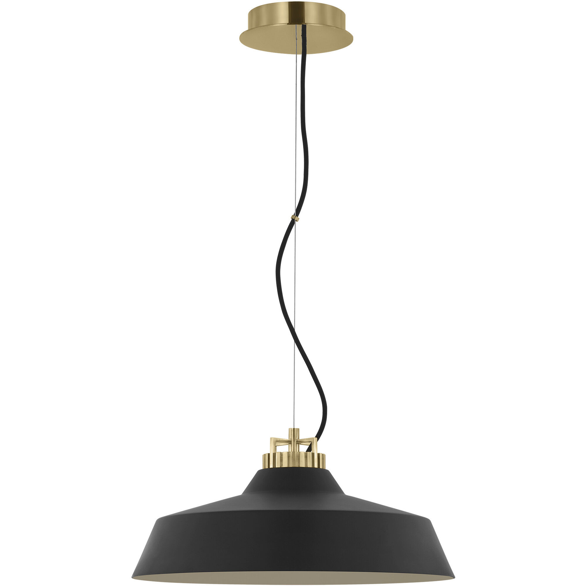 Sean Lavin Forge LED 18 inch Natural Brass Line-Voltage Pendant Ceiling Light in Nightshade Black
