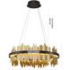 FT Series LED 23.6 inch Black and Brass Chandelier Ceiling Light
