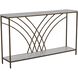Felding 55 X 13 inch Volakas Marble / Brushed Copper Console Table