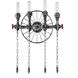 Rio 4 Light 10 inch Gray Wall Light