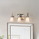 Lemuria 3 Light 24 inch Silver Leaf Bath Bar Wall Light
