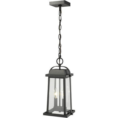 Millworks 2 Light 7.75 inch Black Outdoor Chain Mount Ceiling Fixture