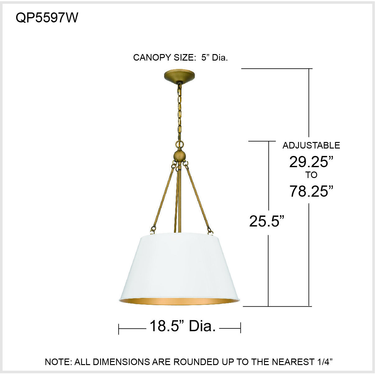 Aberdale 4 Light 19 inch White Lustre Pendant Ceiling Light