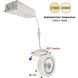 M-Wave Matte Powder White Recessed Can-less Adjustable LED Downlight in 2700K
