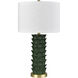 Beckwith 27 inch 150.00 watt Dark Green and Antique Brass Table Lamp Portable Light