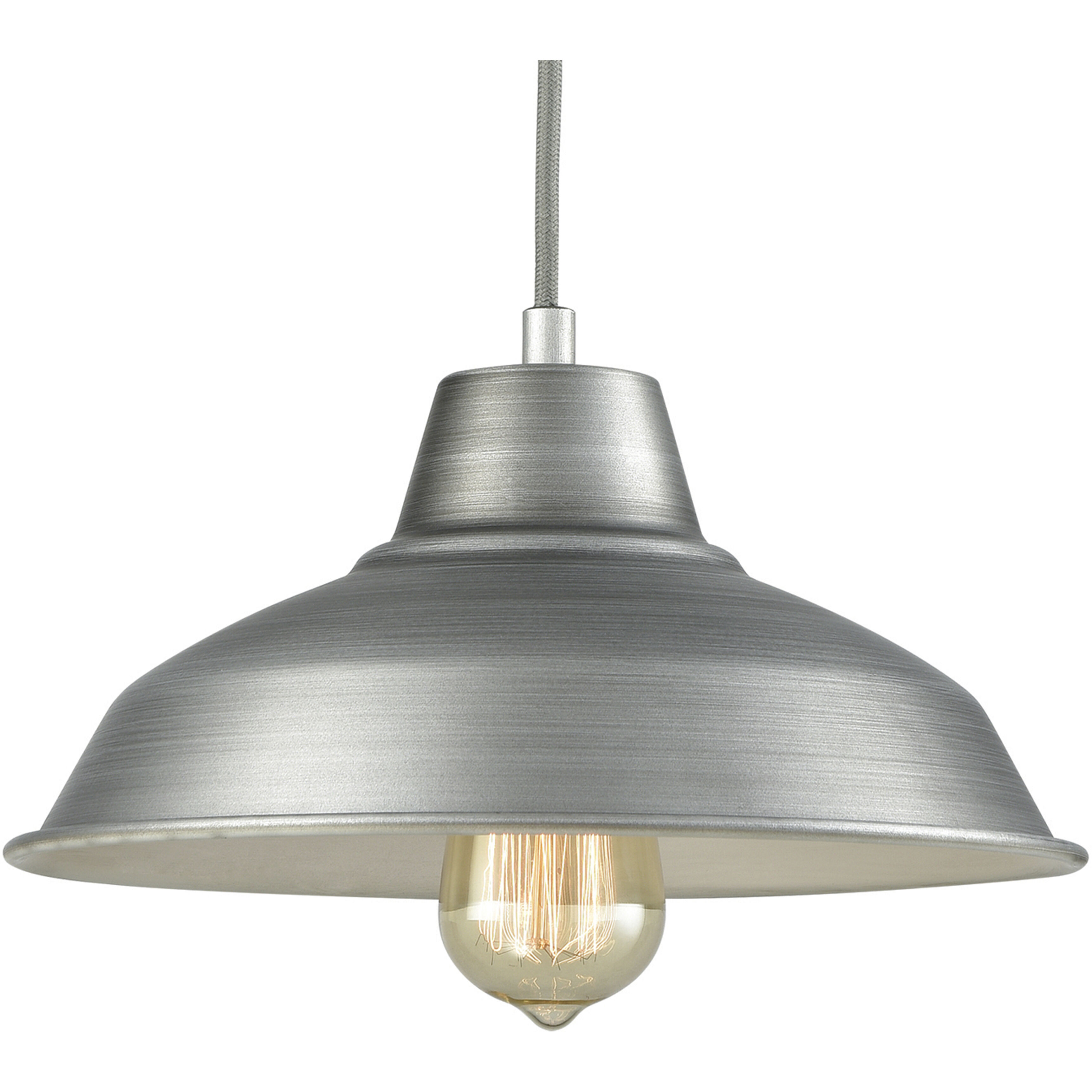 Classic Loft 1 Light 11 inch Weathered Zinc Mini Pendant Ceiling Light
