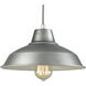 Classic Loft 1 Light 11 inch Weathered Zinc Mini Pendant Ceiling Light