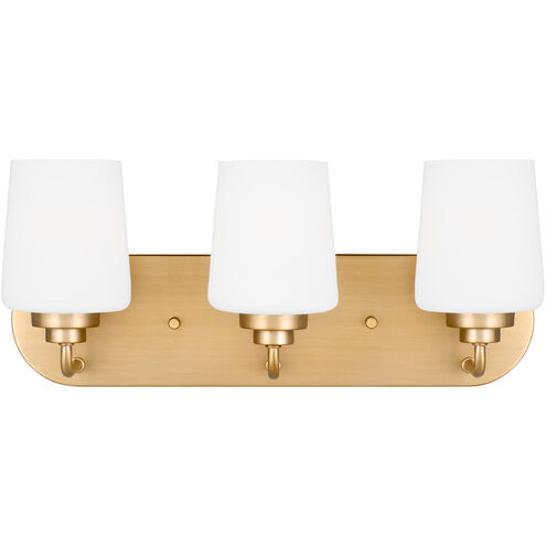 Windom 3 Light 18 inch Satin Brass Wall Bath Fixture Wall Light