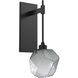 Gem LED 6.3 inch Matte Black Indoor Sconce Wall Light in Smoke, 2700K LED, Tempo