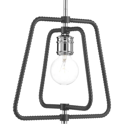 Re-Bar 1 Light 13 inch Polished Chrome Mini-Pendant Ceiling Light, Design Series