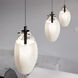 Liquid LED 6 inch Satin Black Pendant Ceiling Light in Poured White Glass