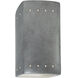 Ambiance Rectangle LED 5.25 inch Antique Silver Wall Sconce Wall Light, Small
