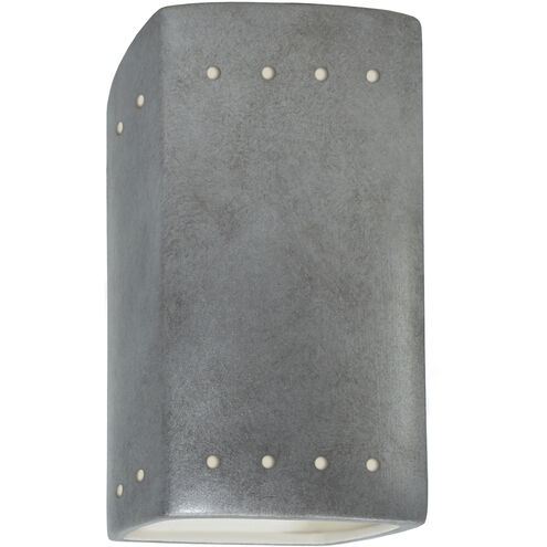 Ambiance Rectangle LED 5.25 inch Antique Silver Wall Sconce Wall Light, Small