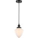 Edison Bullet 1 Light 8 inch Matte Black Mini Pendant Ceiling Light