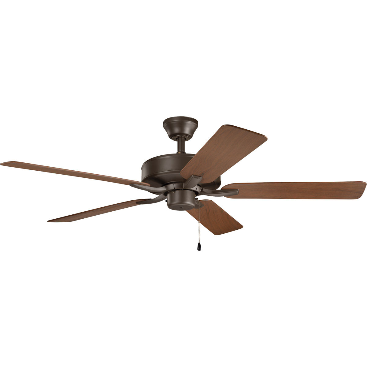 Basics Pro Patio 52 inch Satin Natural Bronze with Walnut Blades Ceiling Fan
