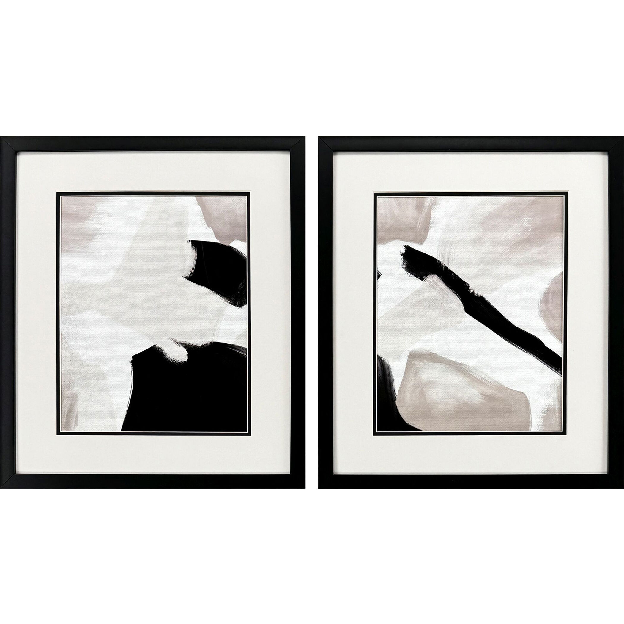 Contempo Black and Gray and Beige Framed Art, Propac