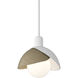 Brooklyn 1 Light 9.4 inch White and Soft Gold Mini Pendant Ceiling Light