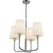 Alora Mood Plisse 4 Light 22.5 inch Chrome/Opal Matte Glass Chandelier Ceiling Light