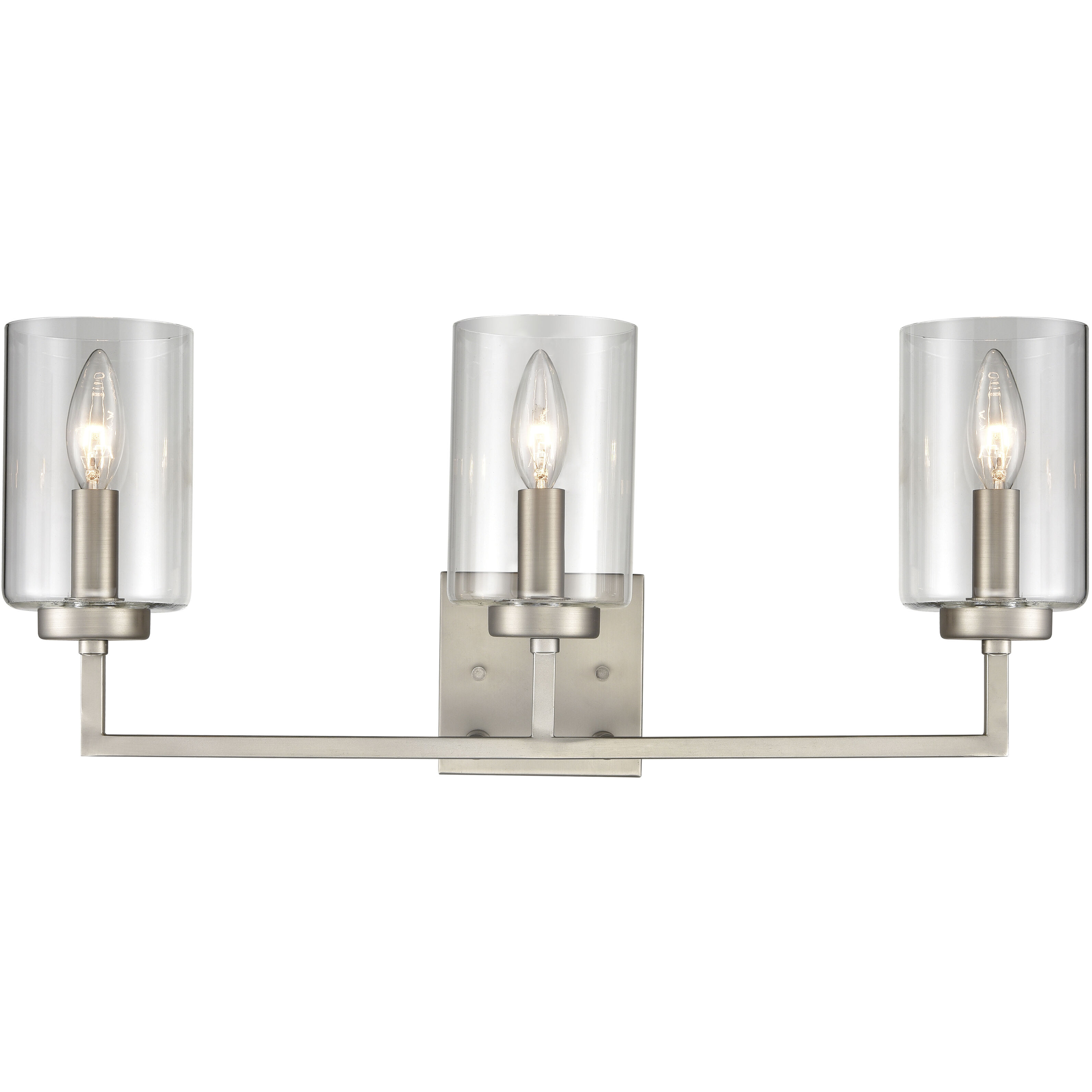 West End 3 Light 23 inch Brushed Nickel Vanity Light Wall Light