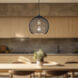 Gibraltar 1 Light 11.88 inch Black and Gold Pendant Ceiling Light