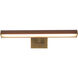 Gemma 25 watt 21 inch Vintage Brass Picture Light Wall Light in Burgundy