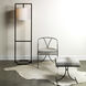 Kai 18 inch Grey Hide & Black Hand Forged Iron Stool