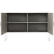 Theodore Alexander Platinum Sycamore Veneer Decorative Chest Cabinet